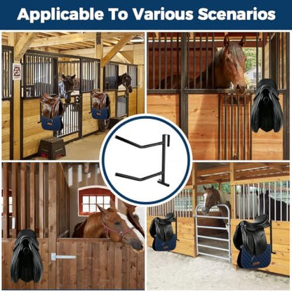 6 Pack Portable Saddle Rack,Heavy Duty Removable Saddle Rack Stand Double Saddle Rack for English and Western Style Saddles