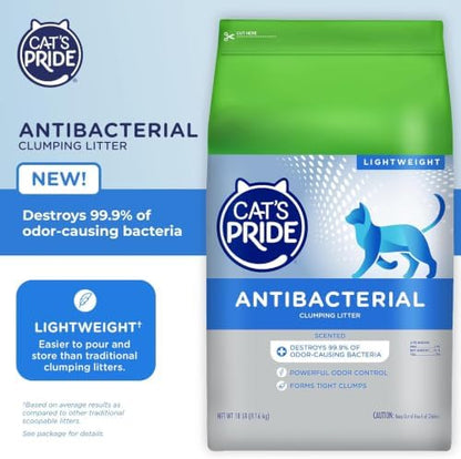Cat's Pride Antibacterial Litter, Odor-Eliminating Scented 18lb