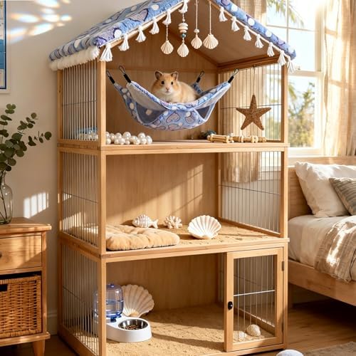 Guinea Pig Hammock for Cage 13.3X13.3,Sugar Glider Hammock,Reusable