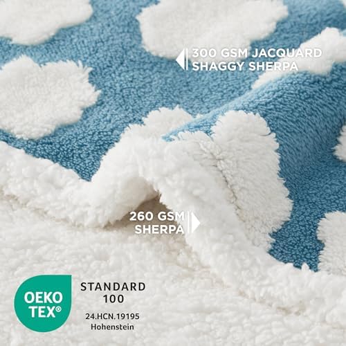 LE SURE Waterproof Dog Blankets for Large Dogs Cute Cozy 3D Jacquard,50x60