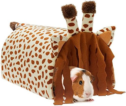 Guinea Pig Hideout, Fleece Tunnel House Small Pet Cage Accessories
