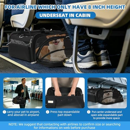 pidipiti 18x14x8 Soft-Sided pet Carrier,for 1 Extra-Small Dog/Medium cat