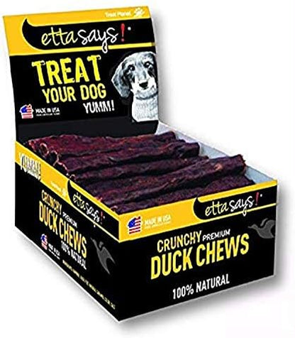 etta says! Premium Crunchy 4.5" Duck Dog Chews - Grain-Free Dog Treats, Good for Teeth, Easy to Digest - Made in The USA (36 Count Pack of 1)