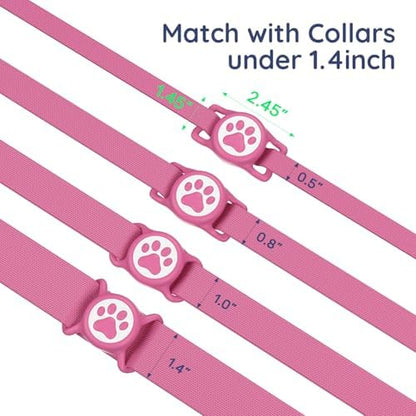 IP68 Waterproof Dog AirTag Holder for Dog Collar, Soft, Stretchy Silicone