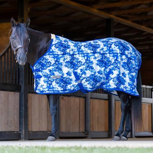 Jeffers Expression Standard Neck Fleece Cooler Horse Blanket, 81" – Lightweight Breathable Polyester Fleece Horse Cooler for Moisture Control, Drying, Layering, All Year Round Use - Equestrian Toile
