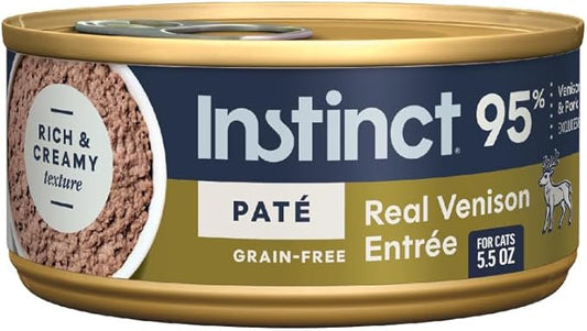 Instinct Original Pate Wet Cat Food, Grain Free Recipe - Real Venison, 5.5 Ounce (Pack of 12)