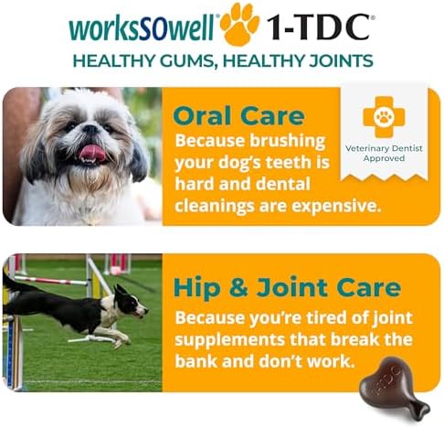 1-TDC Dual Action Joint & Gum Support Soft Gels for Dogs & Cats - 30 ct
