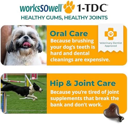1-TDC Dual Action Joint & Gum Support Soft Gels for Dogs & Cats - 120 ct