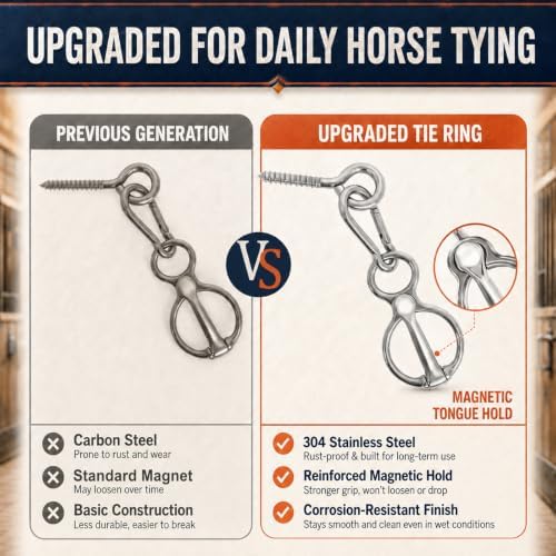 Horse Tie Ring, 304 Stainless Steel Blocker Tie Ring for Horse Supplies