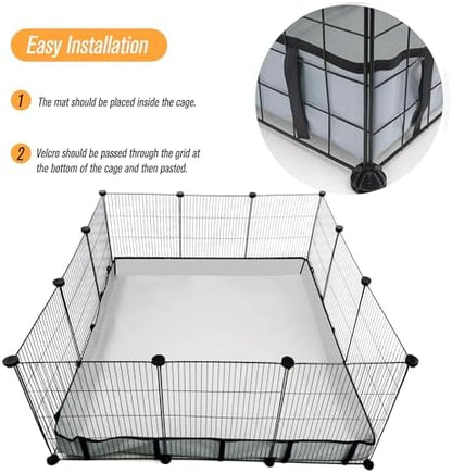 DZWLKJ Guinea Pig Cage Liner Tarp Bottom Waterproof and Washable Base Also for Rabbits, Bunny, Chinchesillas, Hedgehog, Ferrets and Other Small Animals(36x36 inches)
