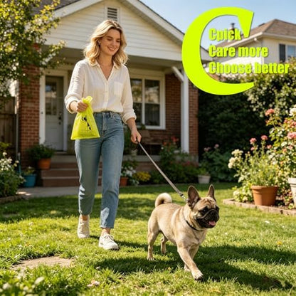 Certified Home Compostable Dog Poop Bags Rolls,Unscented Poop Bags for Dogs,Doggie Litter Bags,Extra Strong Doggy Waste Bags,300 Counts