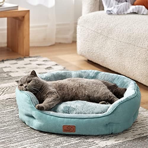 Bedsure Small Dog Bed Washable,Round Cat Beds for Indoor Cats,25in