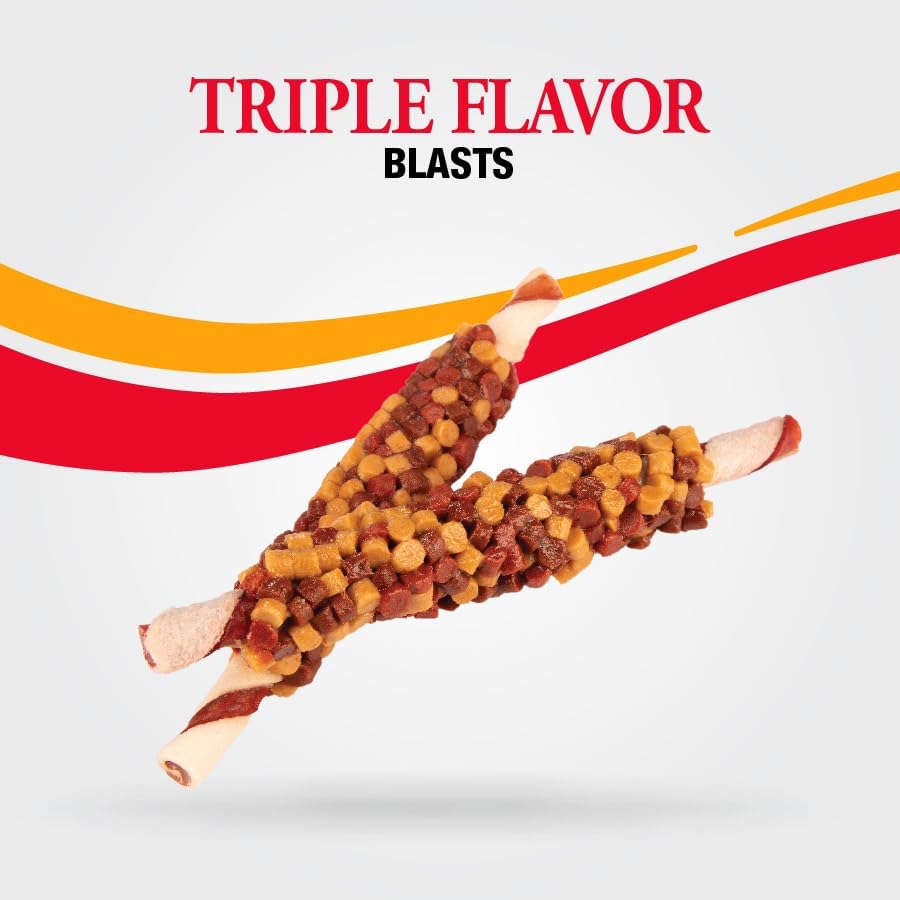 Good 'n' Fun Triple Flavor Blasts for All Dogs, 4 Ounces, Treat Your Dog to Long-Lasting Chews Made with Chicken Liver, Chicken & Duck (Pack of 2)