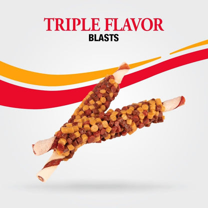 Good 'n' Fun Triple Flavor Blasts for All Dogs, 4 Ounces, Treat Your Dog to Long-Lasting Chews Made with Chicken Liver, Chicken & Duck (Pack of 2)