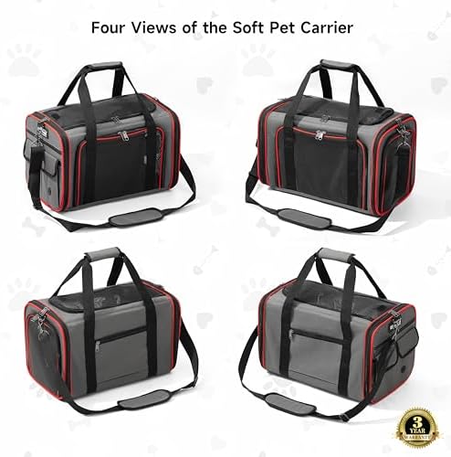 EliteField Soft-Sided Pet Carrier for Cats & Small Dogs (3-Year Warranty)