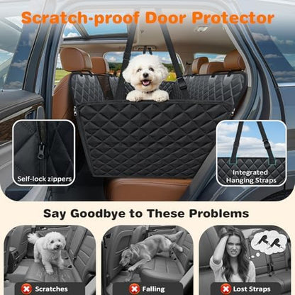 URPOWER 4 in 1 Dog Seat Cover for Full-Size Trucks, Waterproof Hammock