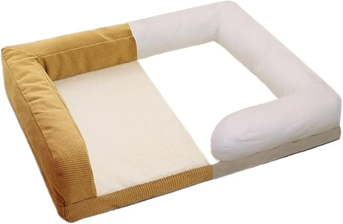 cat Bed, Kennel Winter Warm Cat Litter Removable and Washable Four-Season Universal Dog Cushion Pet Supplies Puppy Accessories,Parts(Beige,M-62x50cm)