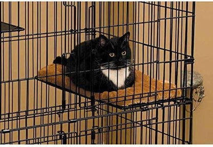 MidWest Homes for Pets Plush Cat Bed, Fits MidWest Cat Playpen Model 130, Machine Washable, Small, Camel