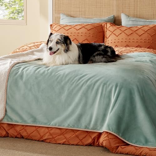 Bedsure Waterproof Blanket for Bed Soft Sherpa Fleece Throw,Twin 80"x60"