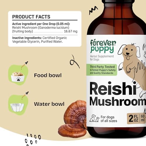 Forever Puppy Reishi Mushroom for Dogs - Immune Support - 2 oz