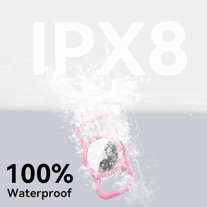 Waterproof AirTag Holder for Dog Collar, Soft Slide-On Dog AirTag Holder | Full-Body Protection, No-Dangle Fit, Ultra-Durable, Lightweight, Tool-Free Installation, Clear Cover, Fits Dog & Cat Collars