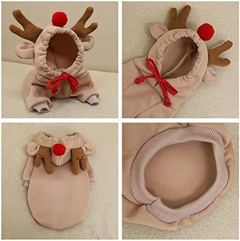 Warm Dog Winter Clothes Cute Dog Coat Hoodie, Coffee, XXL