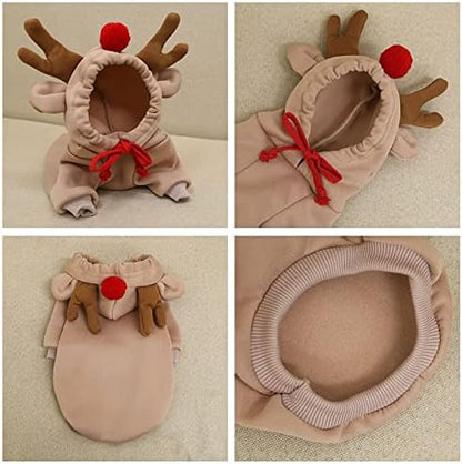 Warm Dog Winter Clothes Cute Dog Coat Hoodie, Coffee, XXL