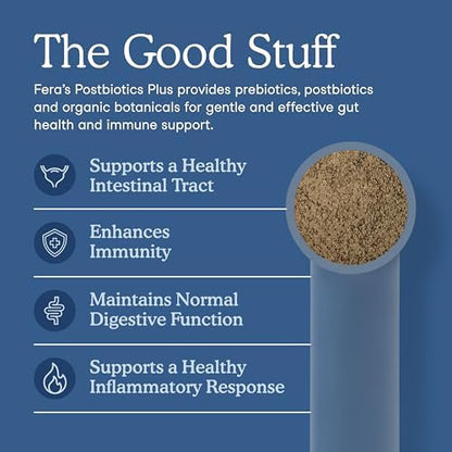 Fera Pets Postbiotics Plus Prebiotics for Dogs & Cats, 120 Scoops