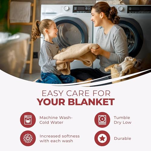 Superior Cotton Blanket, Lightweight, Breathable Bedding, Throw, Burgundy
