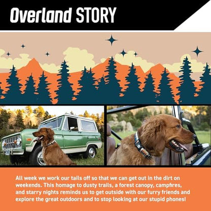 Wolfgang Heavy Duty Adjustable Dog Harness, Pull-Tested to Over 800 lbs for Walking & Training, Overland Print, Large