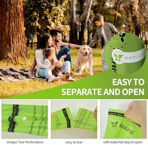 Certified Compostable Dog Poop Bags-270 Plant Based Bags (18Rolls)