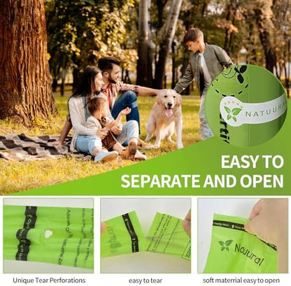 Certified Compostable Dog Poop Bags-270 Plant Based Bags (18Rolls)