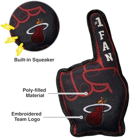 Pets First NBA #1 Fan Toy. Best Sports Dog Toy with Double Stitched Trim and Tough Nylon Material Filled with Chewable Polyfil and Inner Squeaker