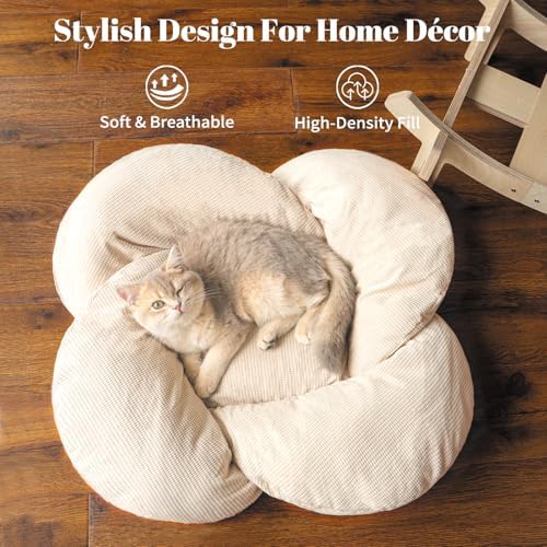 CHEERHOME PETS Elevated Cat Bed for Indoor Cats Couch Sofa Flower