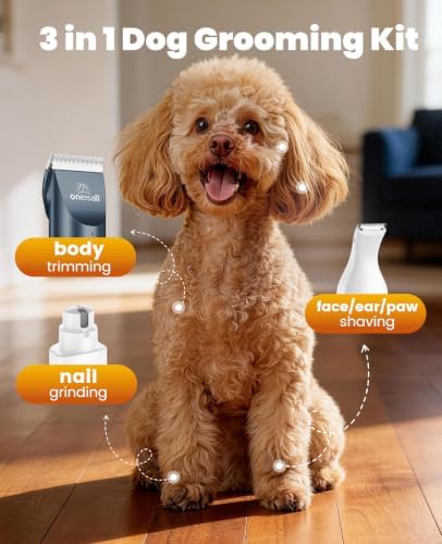 oneisall Dog Clippers and Paw Trimmer Grooming Kit
