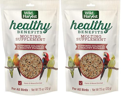 Wild Harvest Healthy Benefits Molting Supplement, 7.5 Oz., for All Birds (Pack of 2)