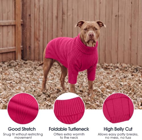 IECOii Great Dane Sweater,Extra Large Dog Sweaters for Giant Breed Dogs 4XL