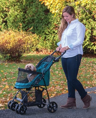 Pet Gear No-Zip Happy Trails Lite Pet Stroller, Jade