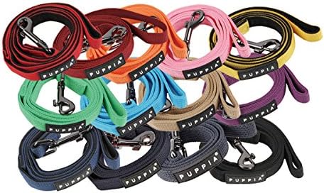 Puppia Two Tone Dog Lead Strong Durable Comfortable Grip Walking Training Leash for Small & Medium Dog, Navy, Large