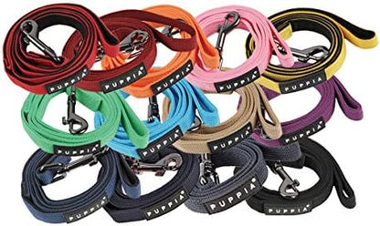 Puppia Two Tone Dog Lead Strong Durable Comfortable Grip Walking Training Leash for Small & Medium Dog, Navy, Large