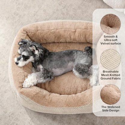 INVENHO Large Dog Bed, Washable Orthopedic Warming Soft Sleeping Durable with Anti-Slip Bottom