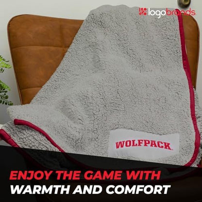 Logo Brands Officially Licensed NCAA Unisex Frosty Fleece Blanket, One Size, Team Color