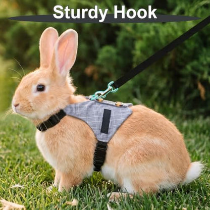 Hypeety Multipurpose Rabbit Vest Harness and Leash Set Adjustable Vest, L