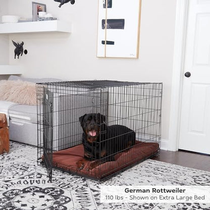 Happy Hounds Cooper Deluxe Reversible Crate Pad - Extra Large - Burgundy