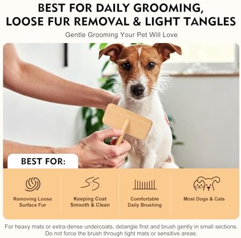 Slicker Brush for Dogs & Cats, Dog & Cat Brush for Shedding & Grooming