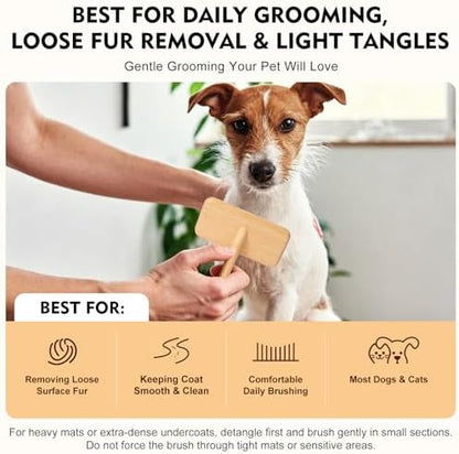 Slicker Brush for Dogs & Cats, Dog & Cat Brush for Shedding & Grooming