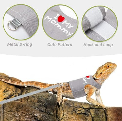 Reptile Travel Backpack Carrier with Reptile Thermometer and Humidity Gauge & Harness Leash Lizard Travel Cage Space Capsule Clear Bubble Window Astronaut Bearded Dragon Bag for Ball Python