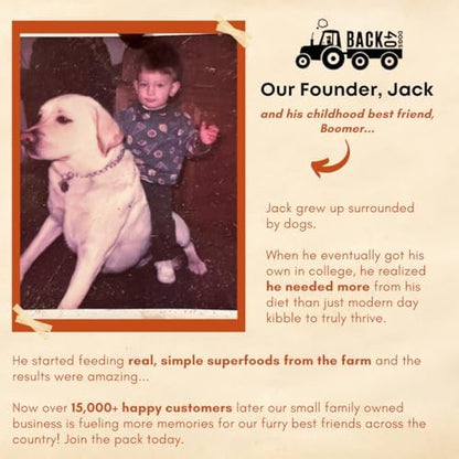 Back 40 Dogs Premium Grass-Fed Liquid Collagen for Dogs Skin and Coat, Hips and Joints | Allergy Relief with Biotin, Vitamin C and MSM for Joint, Nails & Immunity | Made in USA