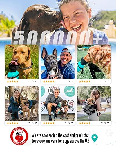 lesotc Dog Water Bottle, Portable Water Dispenser with Bowl, Leak Proof Pet Travel Squeeze Bottle, Puppy Essentials Dog Stuff Accessories for Outdoor Walking, Hiking, Camping
