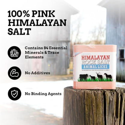 Himalayan Secrets Compressed Salt Lick for Livestock & Wildlife, 11 lb
